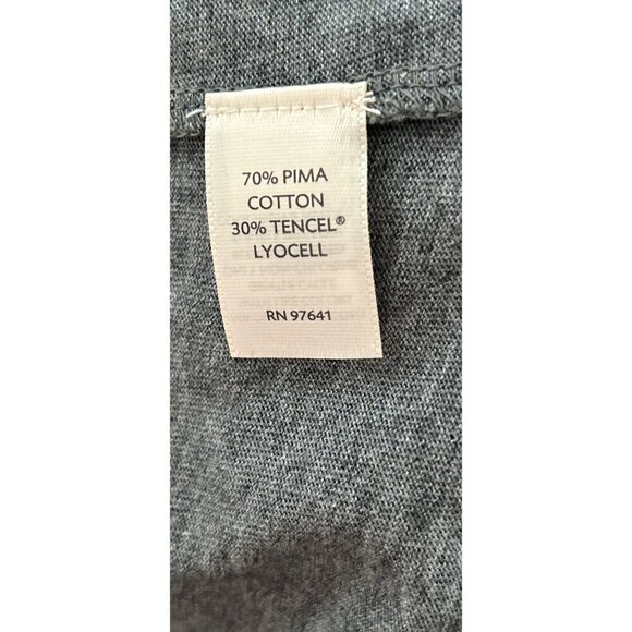 NEW! J. Jill PIMA Cotton Dress Gray A-Line Sleeveless Pitched Fronts Crewneck Si - Picture 9 of 9